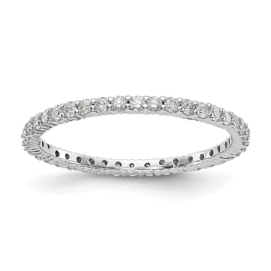 Exclusive 14K White Gold 1/2 Carat Diamond Eternity Band - Stylish Size 7
