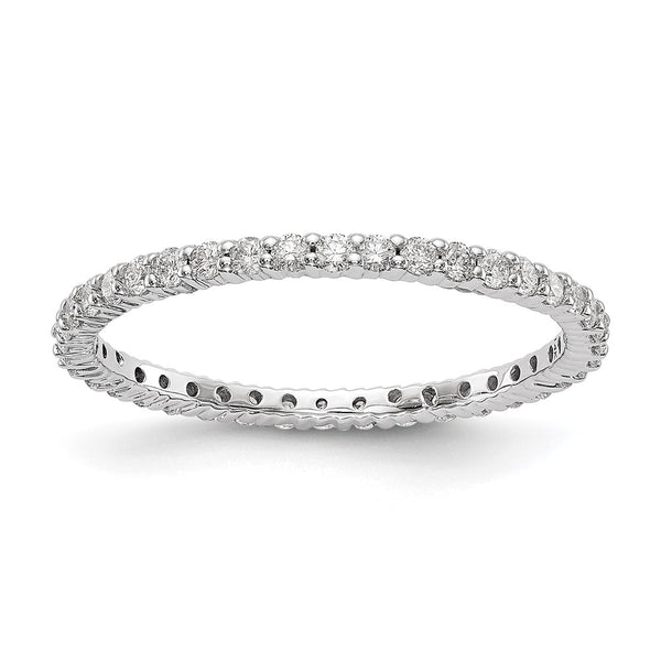14K White Gold 1/2 Carat Lab-Grown Diamond Eternity Band, Size 8 - Style GR1-1004257