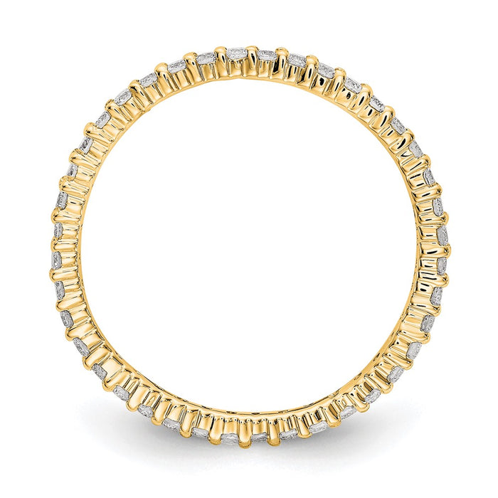 Buy Exclusive 14K Gold Polished 1/2 Carat Diamond Eternity Band - Stylish Size 7.5-2