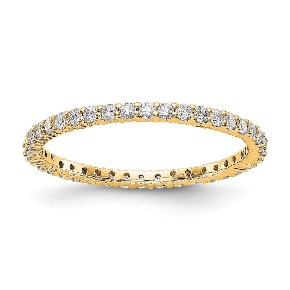 Buy Exclusive 14K Gold Polished 1/2 Carat Diamond Eternity Band - Stylish Size 7.5
