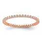 Buy Stylish 14K Rose Gold 1/2 Carat Diamond Eternity Band - Size 8.5-19