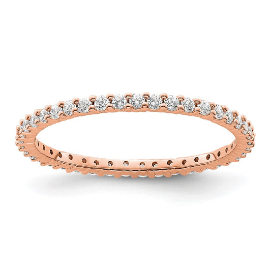 Buy Stylish 14K Rose Gold 1/2 Carat Diamond Eternity Band - Size 8.5