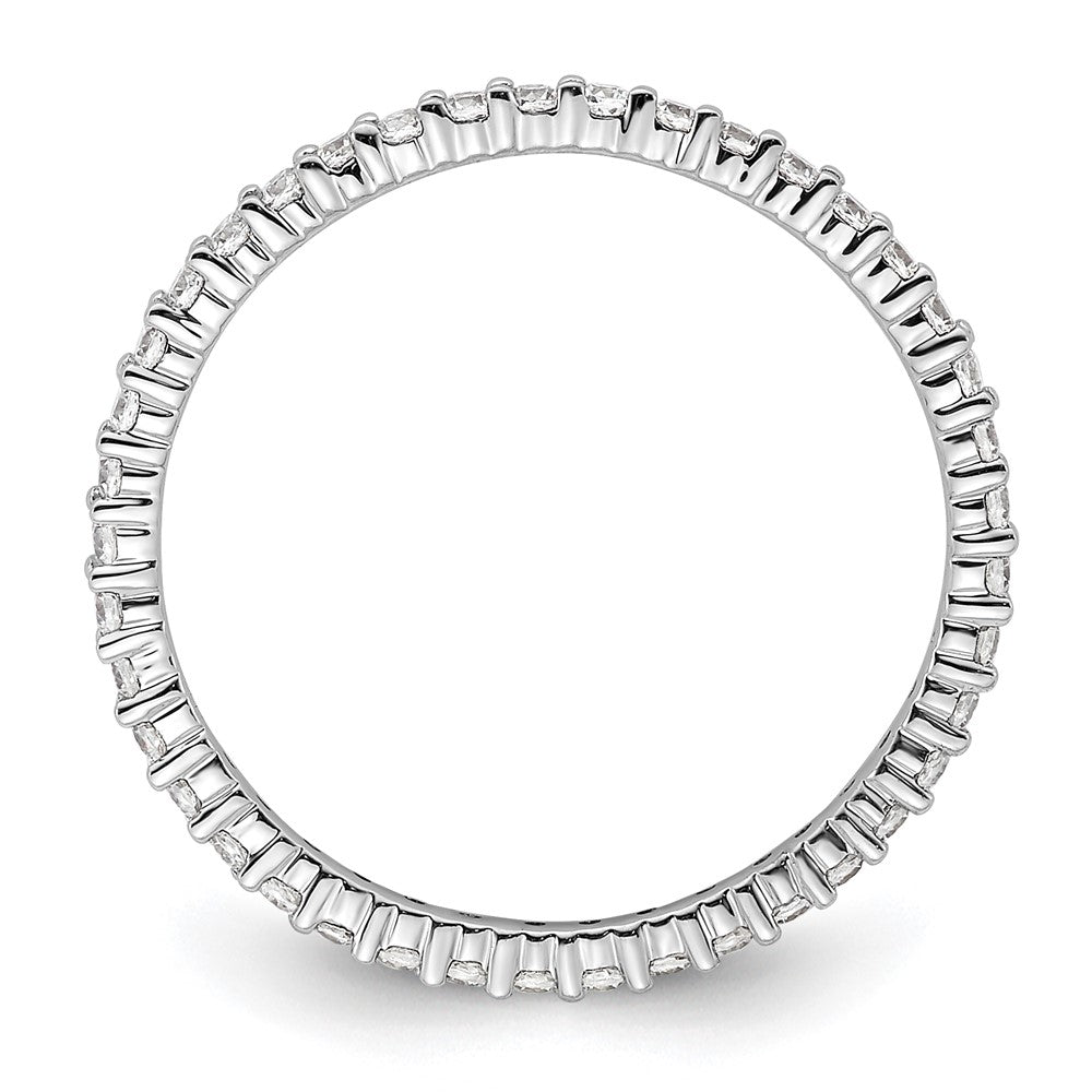 Buy Stylish 14K White Gold Polished 1/2 Carat Diamond Eternity Band Size 8