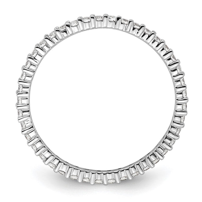 Buy Stylish 14K White Gold Polished 1/2 Carat Diamond Eternity Band Size 8-2