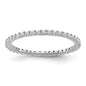 Buy Stylish 14K White Gold Polished 1/2 Carat Diamond Eternity Band Size 8-16