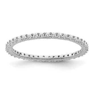 Buy Stylish 14K White Gold Polished 1/2 Carat Diamond Eternity Band Size 8