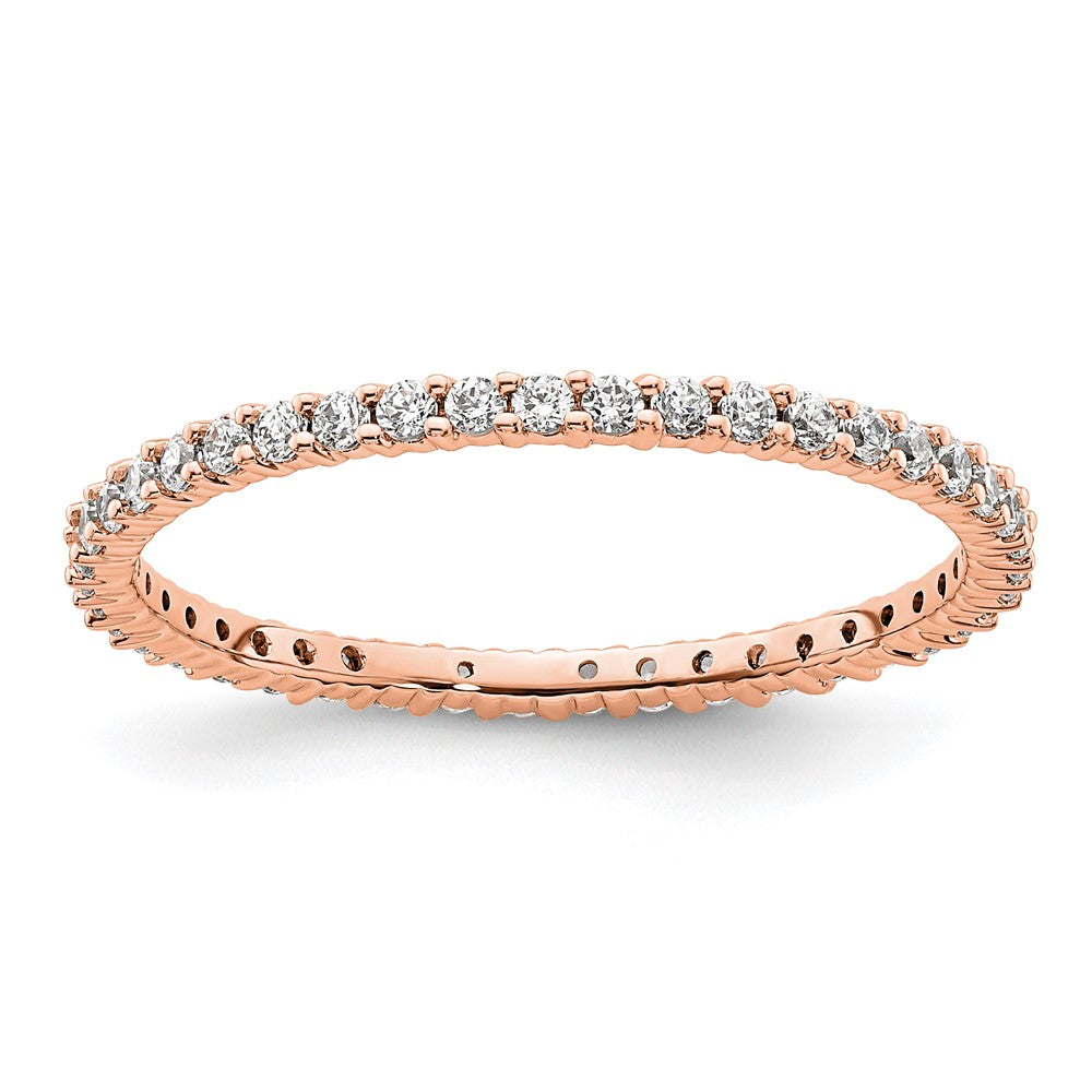 Buy 14K Rose Gold 1/2 Carat Diamond Eternity Band - Stylish Size 9 Jewelry