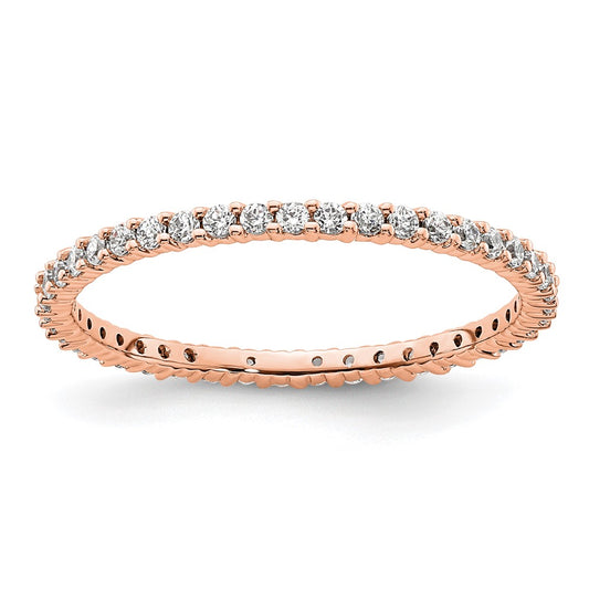 Buy 14K Rose Gold 1/2 Carat Diamond Eternity Band - Stylish Size 9 Jewelry