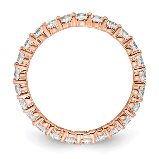 Buy Exclusive 14K Rose Gold 1 Carat Diamond Eternity Band - Size 4, Stylish Design