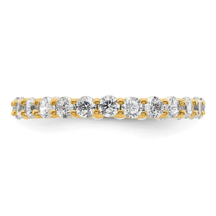 Exclusive 14K Gold 1 Carat Diamond Eternity Band - Stylish Size 4.5-3