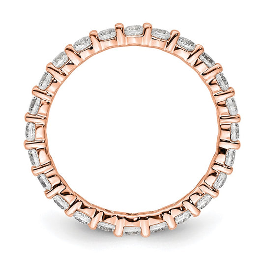Buy Exclusive 14K Rose Gold 1 Carat Diamond Eternity Band - Stylish Size 5.5