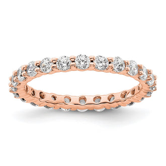Buy 14K Rose Gold 1 Carat Diamond Eternity Band - Stylish & Affordable Size 5