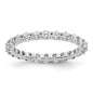 High-Quality 14K White Gold 1 Carat Diamond Eternity Band - Size 5, Stylish Value-7