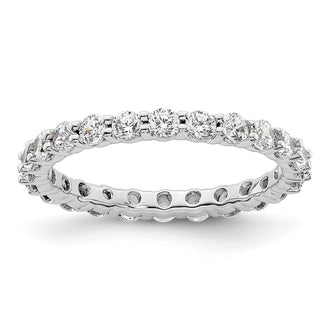 High-Quality 14K White Gold 1 Carat Diamond Eternity Band - Size 5, Stylish Value