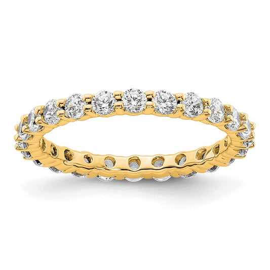 Exclusive 1 Carat Diamond Eternity Band - 14K Gold, Stylish Size 5.5