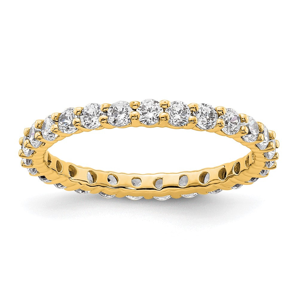 Exclusive 14K Gold 1 Carat Diamond Eternity Band - Stylish Size 6.5, Affordable Price