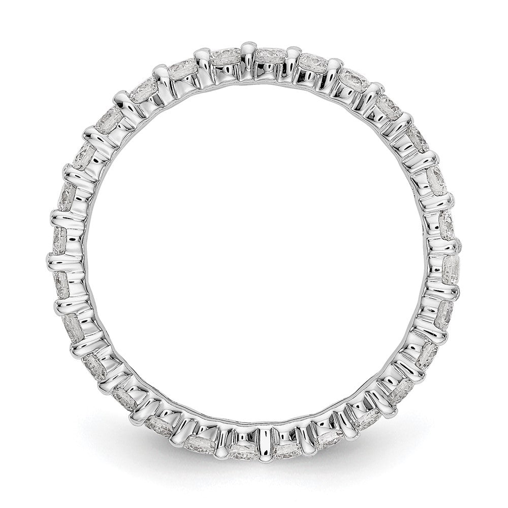 Shop Stylish 14K White Gold 1 Carat Diamond Eternity Band - Size 7 Value Deal