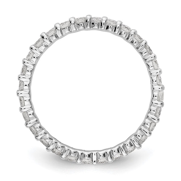 14K White Gold 1 Carat Diamond Eternity Band - Size 7 - Style GR1-1004276