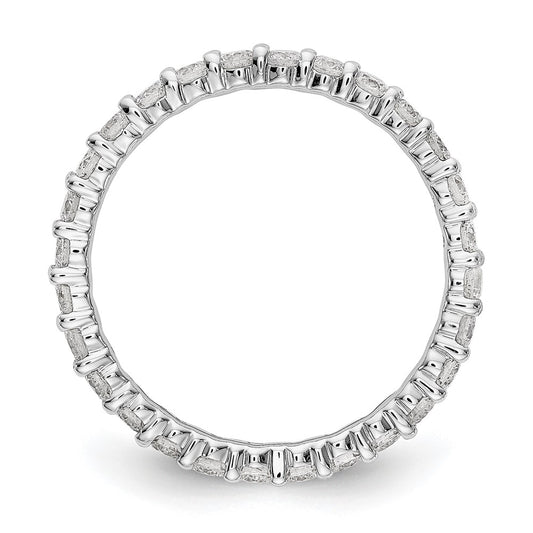 Shop Stylish 14K White Gold 1 Carat Diamond Eternity Band - Size 7 Value Deal