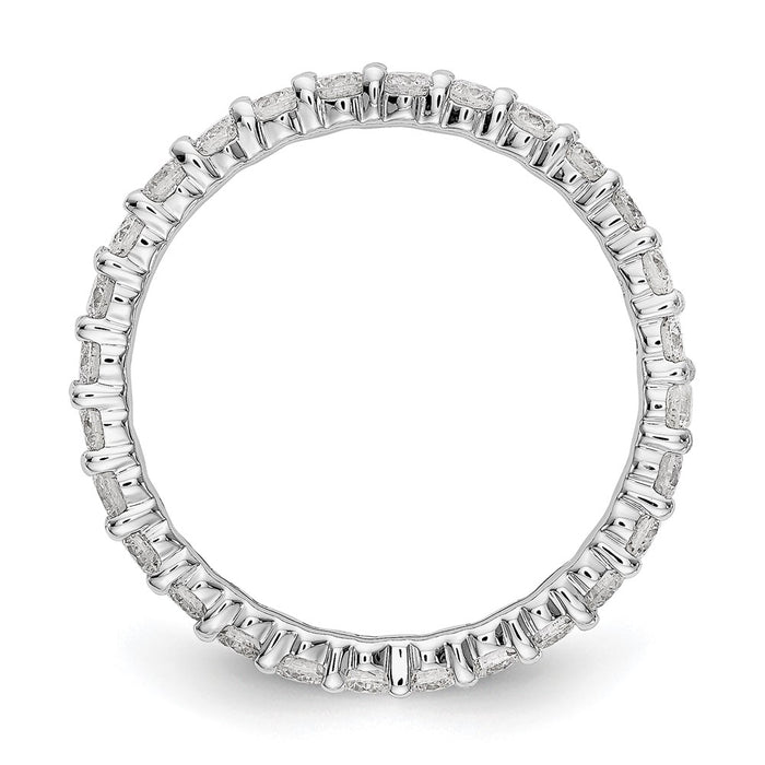 Shop Stylish 14K White Gold 1 Carat Diamond Eternity Band - Size 7 Value Deal-2