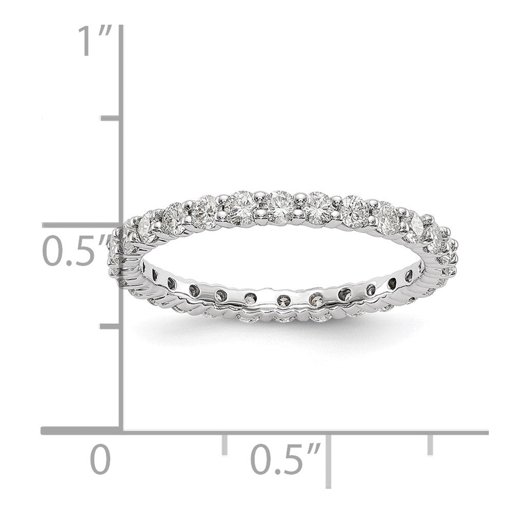 Shop Stylish 14K White Gold 1 Carat Diamond Eternity Band - Size 7 Value Deal