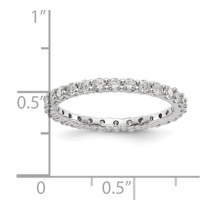 Shop Stylish 14K White Gold 1 Carat Diamond Eternity Band - Size 7 Value Deal-5