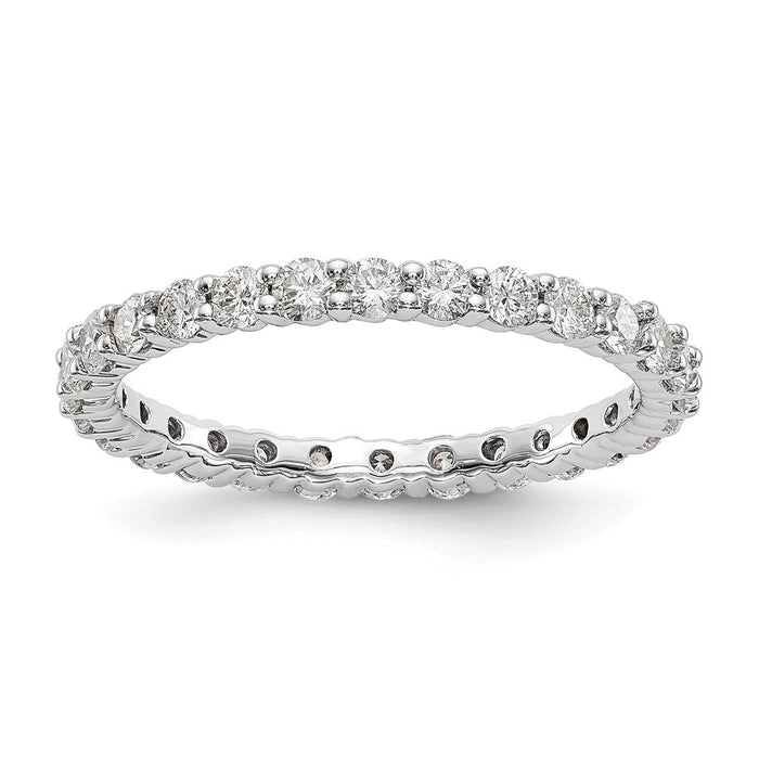 Shop Stylish 14K White Gold 1 Carat Diamond Eternity Band - Size 7 Value Deal-1