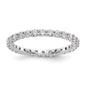 Buy Stylish 14K White Gold 1 Carat Diamond Eternity Band - Size 7.5-14
