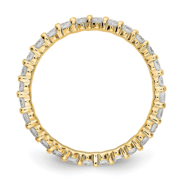 1 Carat 14K Gold Diamond Eternity Band - Size 7, Polished