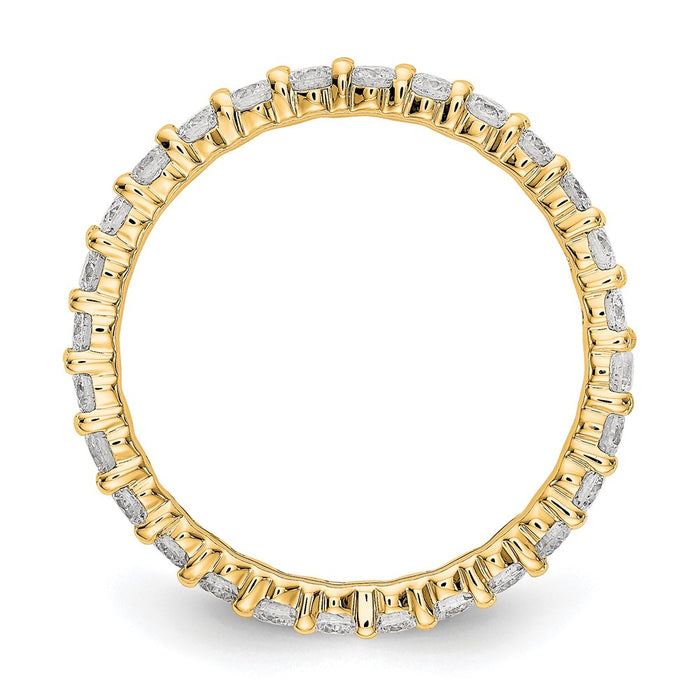 Shop Stylish 1 Carat 14K Gold Diamond Eternity Band - Size 7, Polished Finish-2