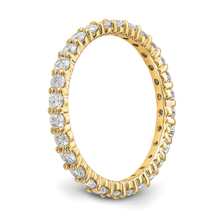 Shop Stylish 1 Carat 14K Gold Diamond Eternity Band - Size 7, Polished Finish-4
