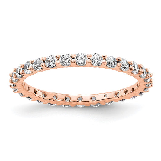 Buy Stylish 14K Rose Gold 1 Carat Diamond Eternity Band - Size 8, Exclusive!