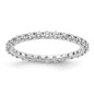 High-quality 1 Carat Diamond Eternity Band in 14K White Gold - Size 8, Stylish!-15