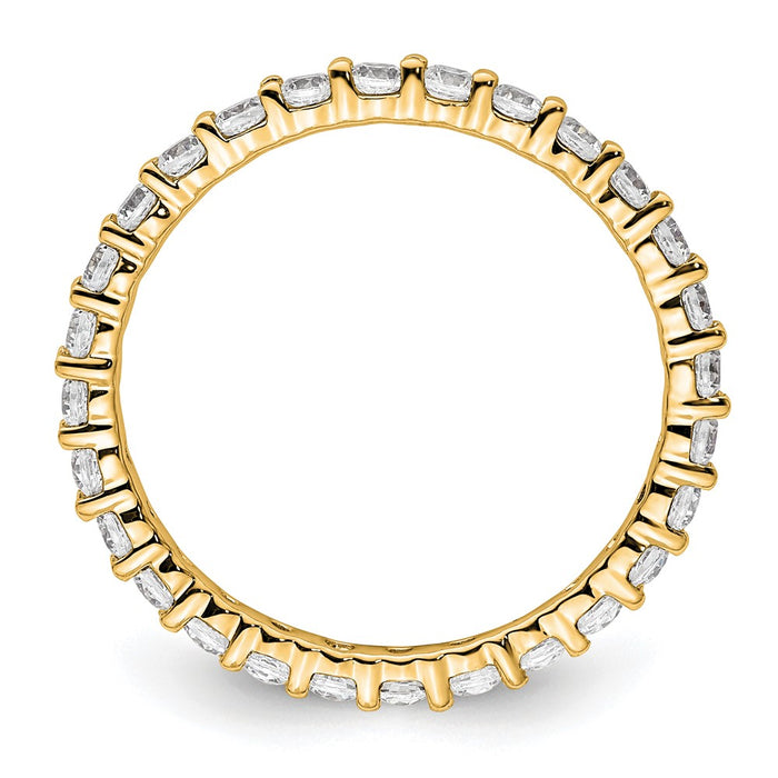 Exclusive 14K Gold 1 Carat Diamond Eternity Band - Size 8, Stylish & Affordable-2