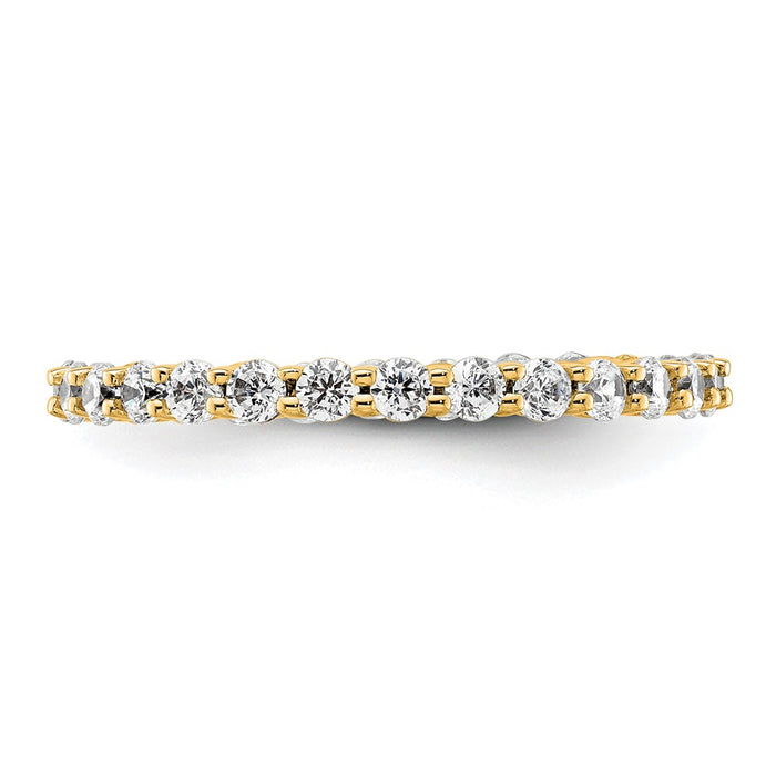 Exclusive 14K Gold 1 Carat Diamond Eternity Band - Size 8, Stylish & Affordable-3