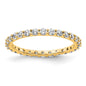 Exclusive 14K Gold 1 Carat Diamond Eternity Band - Size 8, Stylish & Affordable-13