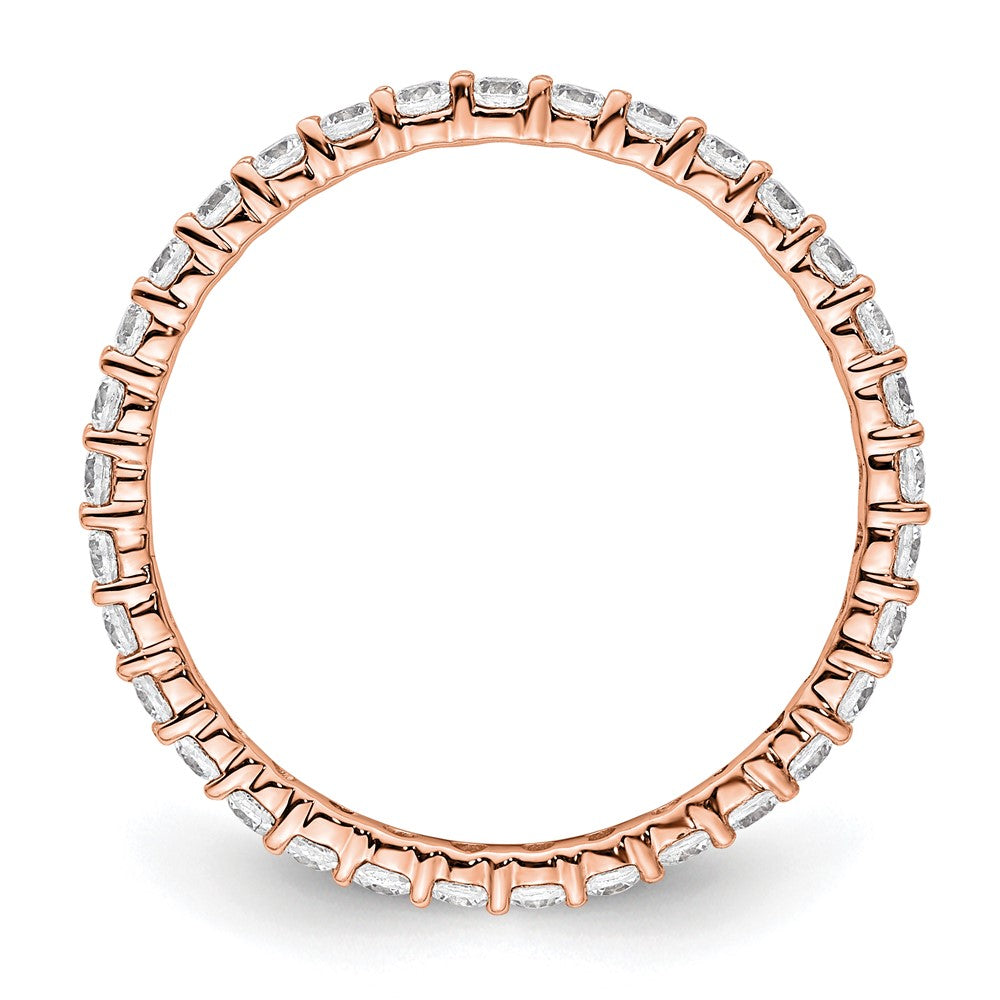 Buy Luxury 1 Carat Diamond Eternity Band in 14K Rose Gold - Size 9