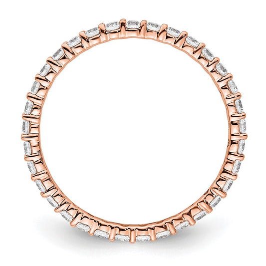 Buy Luxury 1 Carat Diamond Eternity Band in 14K Rose Gold - Size 9