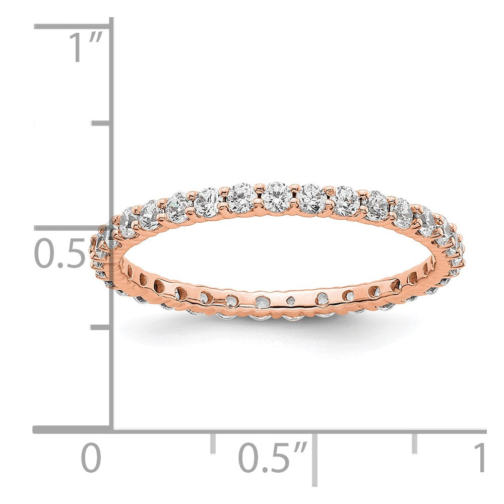 Buy Luxury 1 Carat Diamond Eternity Band in 14K Rose Gold - Size 9