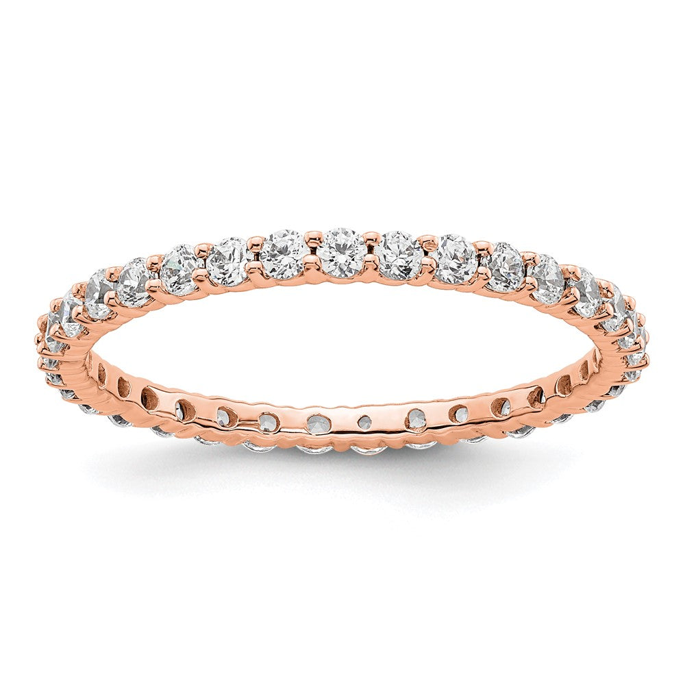 Buy Luxury 1 Carat Diamond Eternity Band in 14K Rose Gold - Size 9