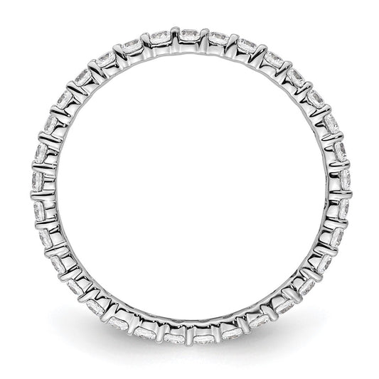 Buy Stylish 14K White Gold 1 Carat Diamond Eternity Band - Size 9, Affordable!
