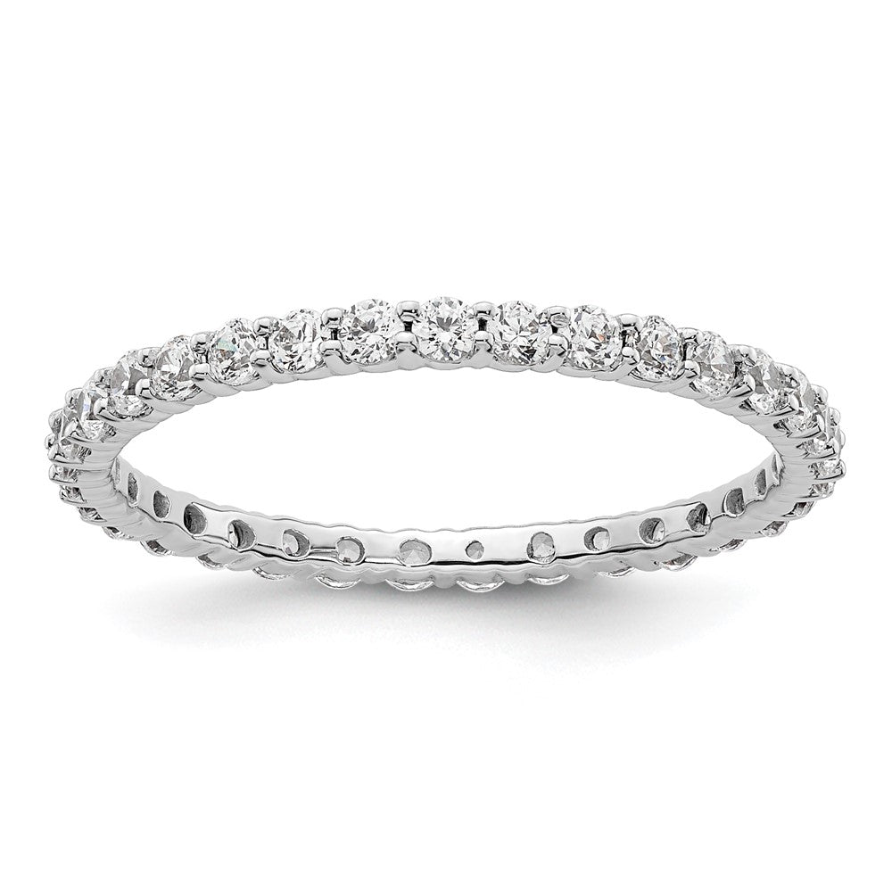 Buy Stylish 14K White Gold 1 Carat Diamond Eternity Band - Size 9, Affordable!