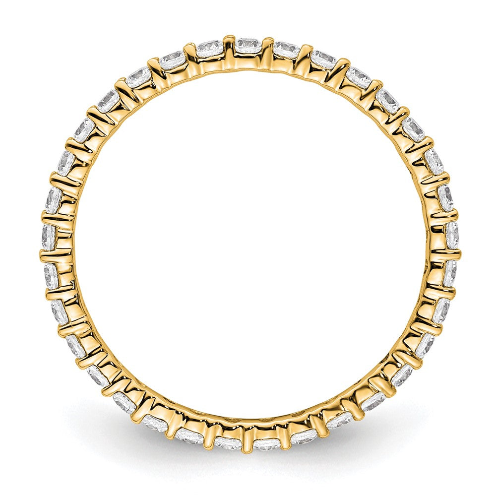 Exclusive 1 Carat Diamond Eternity Band - 14K Gold, Stylish Size 9