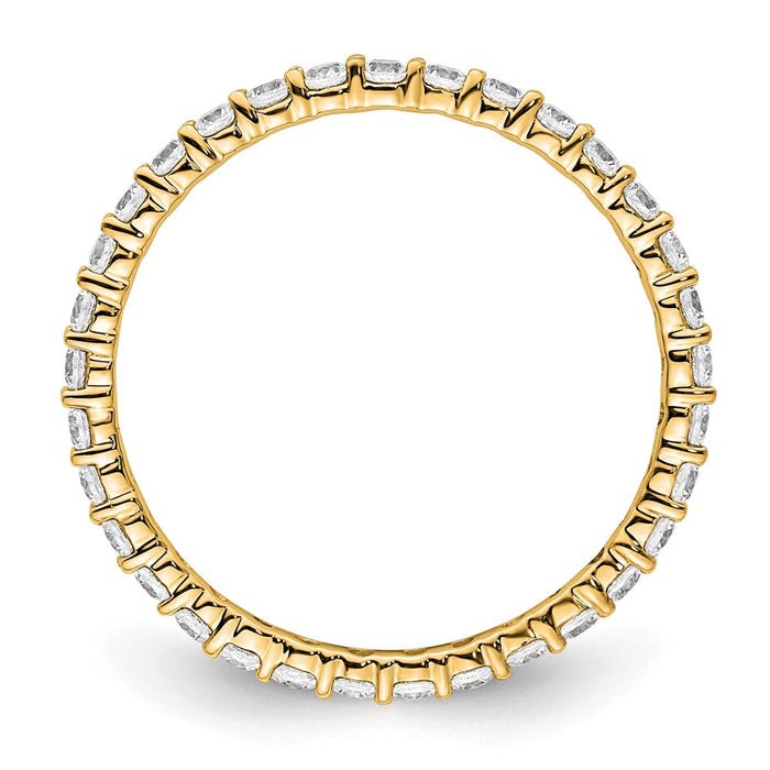 Exclusive 1 Carat Diamond Eternity Band - 14K Gold, Stylish Size 9-2
