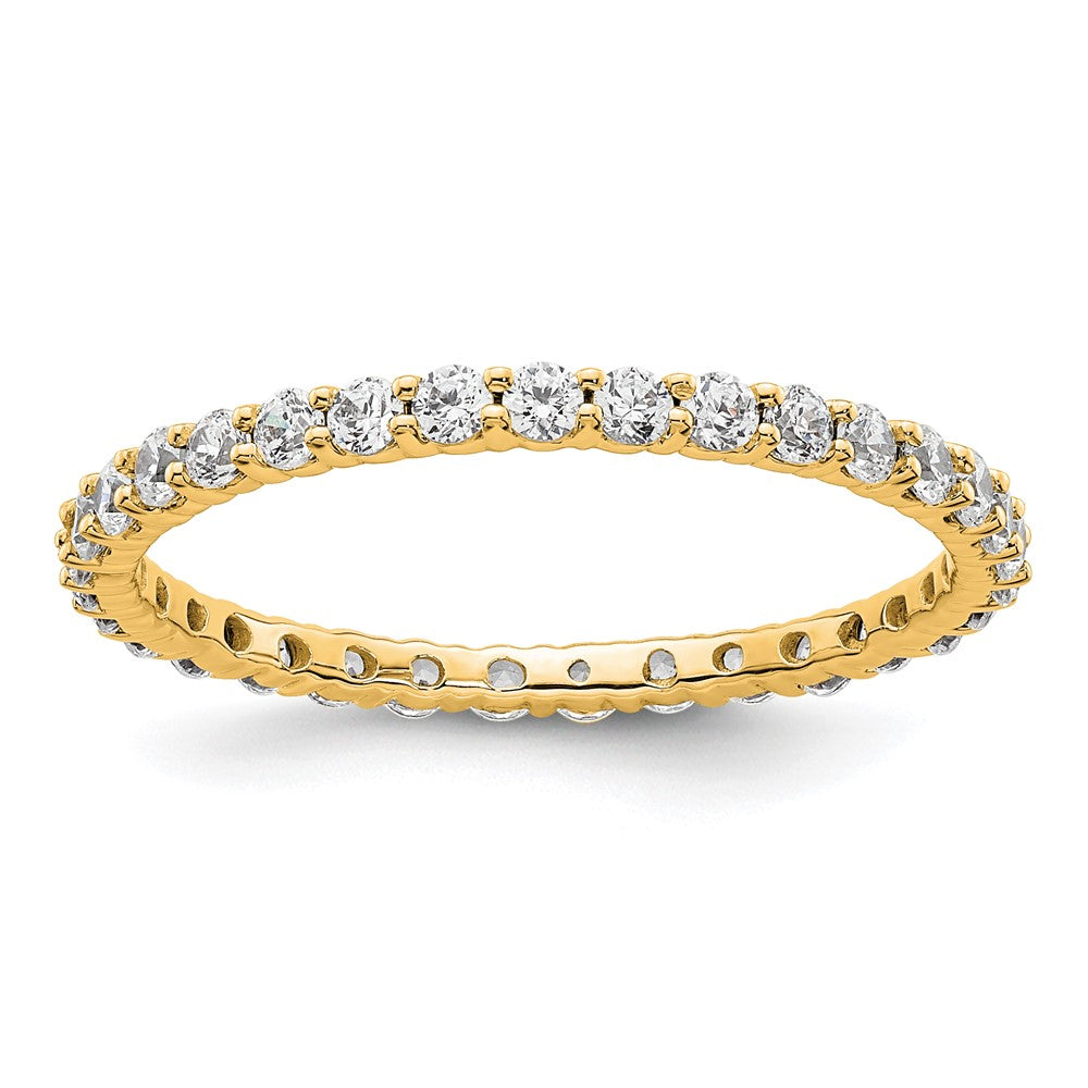 Exclusive 1 Carat Diamond Eternity Band - 14K Gold, Stylish Size 9