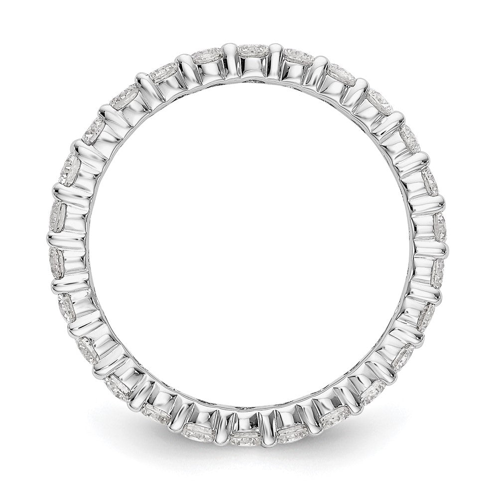 Exclusive 14K White Gold 1.5 Carat Lab-Grown Diamond Eternity Band - Stylish Size 5.5