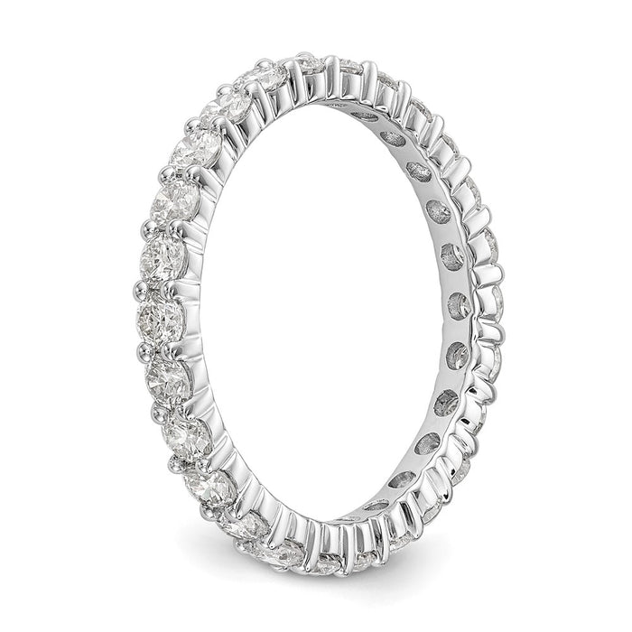 Exclusive 14K White Gold 1.5 Carat Lab-Grown Diamond Eternity Band - Stylish Size 5.5-6