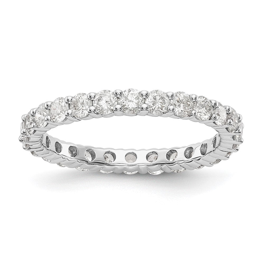 Exclusive 14K White Gold 1.5 Carat Lab-Grown Diamond Eternity Band - Stylish Size 5.5