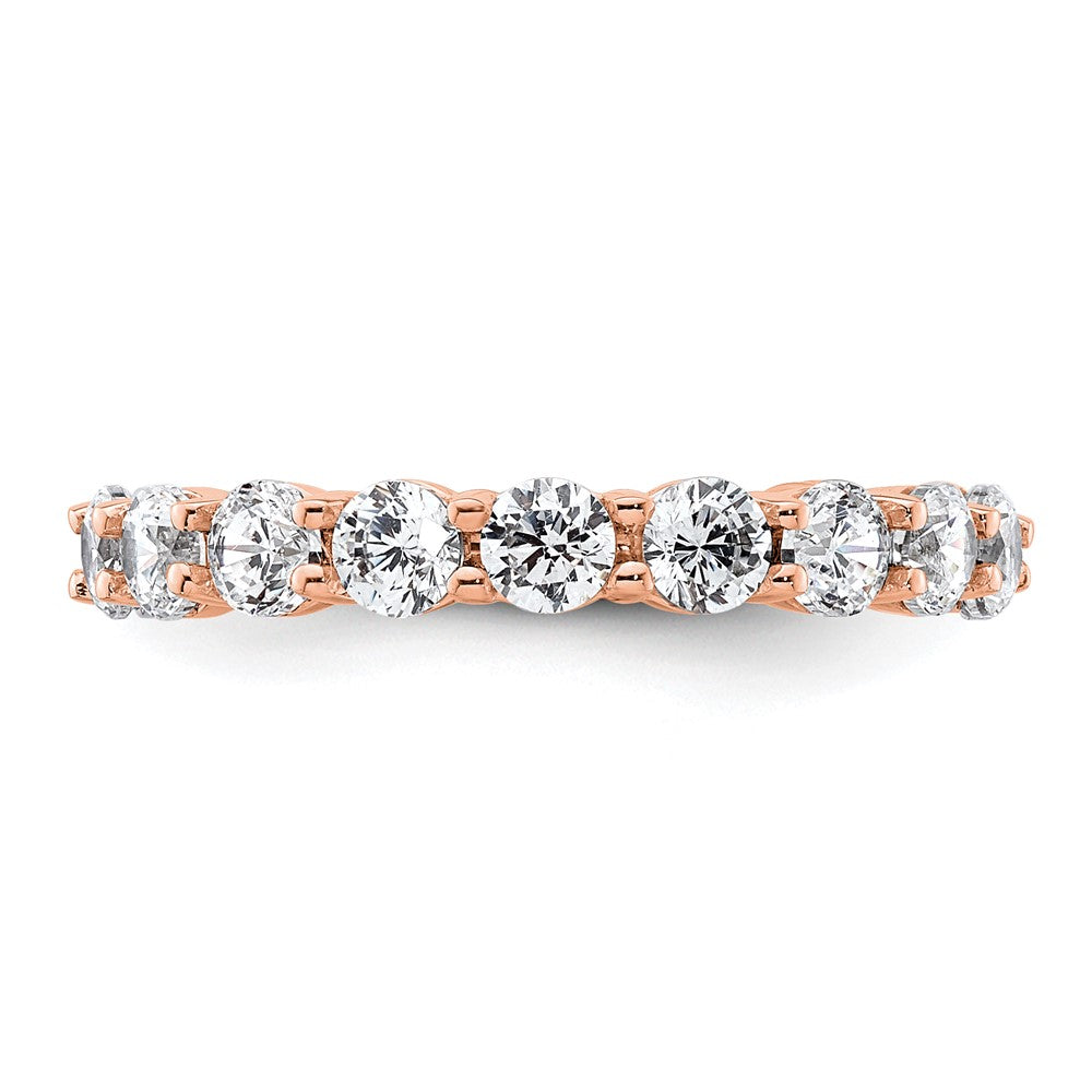 High-Quality 14K Rose Gold 2-Carat Diamond Eternity Band - Size 4.5, Stylish Price
