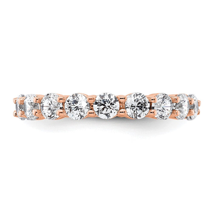 High-Quality 14K Rose Gold 2-Carat Diamond Eternity Band - Size 4.5, Stylish Price-3